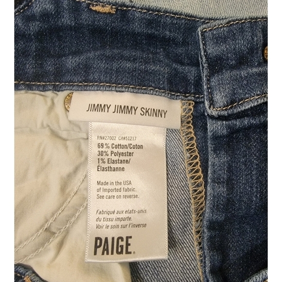PAIGE Jimmy Jimmy Skinny Maternity Jeans size 27 - Picture 8 of 9
